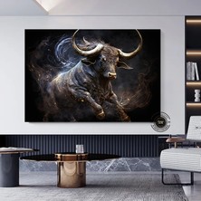 Kanvas Sanat Eseri Ekstra Büyük Tavuskuşu Tablosu, Duvar Sanatı, Hayvan Posteri, Hayvan Kanvas
