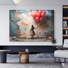 Banksy Tarzı Fil Kanvas Sanatı; Pop Art Fil; Grafiti Fil Dekoru