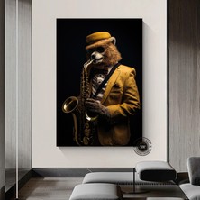 Kanvas Sanat Eseri Ekstra Büyük Tavuskuşu Tablosu, Duvar Sanatı, Hayvan Posteri, Hayvan Kanvas