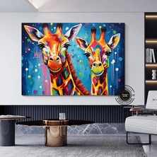 Dağınık Tarzda Dünya Haritası Kanvas Baskısı, Harita Posteri, Harita Duvar Sanatı