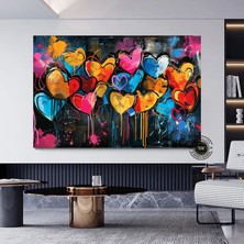 Saguaro Kaktüs Kanvas Tablosu, Vitray Tarzı Sonoran Arizona Çöl Resmi, Güneybatı Sanatı