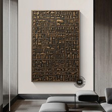 Kanvas Sanatı – Güzel ve Renkli Kaplumbağa ile Yavrusu Vahşi Yaşam Modern Soyut Kanvas Tablo; Ev/ofi