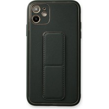 iPhone 12 Kılıf Coco Deri Standlı Kapak - Füme - TNC8031-1492