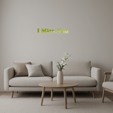 Samimi Ifade: I Miss You  Dekoratif Altın Aynalı Tablo - TNC5797-2146