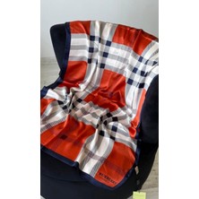Burberry  Vual Ipek Şal Lacivert Turuncu