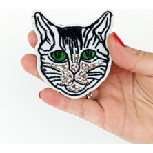 Woodycord Yeşil Gözlü Kedi Toka