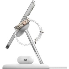 Belkin WIZ023VFWH Qi2 15W 3in1 Magsafe Şarj Standı - Beyaz