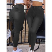 Nidam Butik Kadın Yüksek Bel Dar Kesim Kot Pantolon