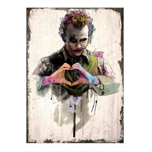 Joker Kalp Modern Ahşap Tablo 50 cm x 70 cm