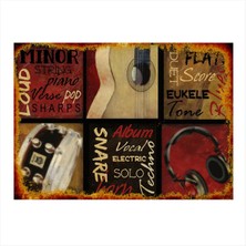 Bedeko Müzik Temalı Mdf Poster 50 cm x 70 cm