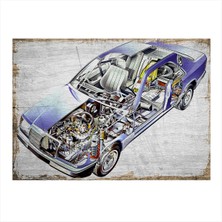 Bedeko x Ray Araba Modern Mdf Tablo 50 cm x 70 cm