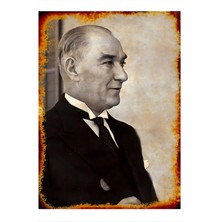 Mustafa Kemal Atatürk Tasarım Mdf Tablo 50 cm x 70 cm