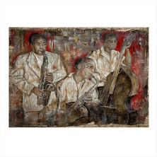Bedeko Müzisyenler Hediyelik Ahşap Tablo 50 cm x 70 cm