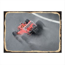 Bedeko Formula 1 Dekoratif Ahşap Tablo 50 cm x 70 cm