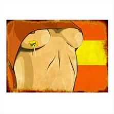 Bedeko Nü Kadın Çizimi Dekoratif Mdf Tablo 50 cm x 70 cm