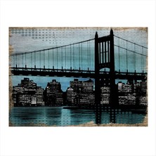 Bedeko Köprü Desenli Ahşap Tablo 50 cm x 70 cm