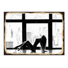Bedeko Dansçı Kadın Dekoratif Ahşap Tablo 50 cm x 70 cm