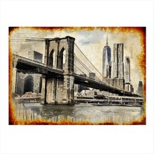 Bedeko Köprü Bacakları Hediyelik Ahşap Tablo 50 cm x 70 cm