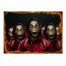 Bedeko La Casa De Papel Dekoratif Mdf Tablo 50 cm x 70 cm