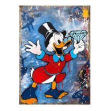 Çizgi Ördek Dekoratif Ahşap Tablo 50 cm x 70 cm