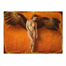 Bedeko Kanatlı Nü Kadın Modern Mdf Tablo 50 cm x 70 cm