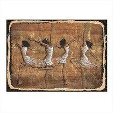 Bedeko Balerinler Modern Ahşap Tablo 50 cm x 70 cm