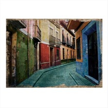 Bedeko Renkli Sokak Dekoratif Mdf Tablo 50 cm x 70 cm