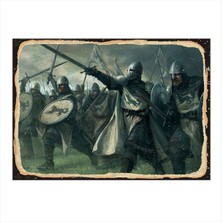 Bedeko Tarihi Savaş Hediyelik Ahşap Tablo 50 cm x 70 cm