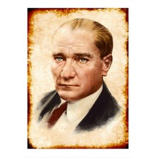 Mustafa Kemal Atatürk Tasarım Mdf Tablo 50 cm x 70 cm