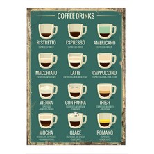 Kahve Tabelası Tasarım Ahşap Tablo 50 cm x 70 cm