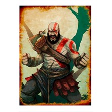 Kratos God Of War Model Mdf Tablo 50 cm x 70 cm