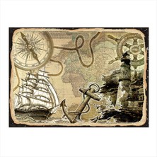 Bedeko Denizci Temalı Modern Mdf Tablo 50 cm x 70 cm