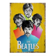 The Beatles Hediyelik Ahşap Tablo 50 cm x 70 cm