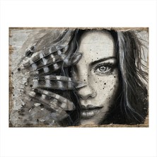 Bedeko Çiçek ve Kadın Art Mdf Poster 50 cm x 70 cm