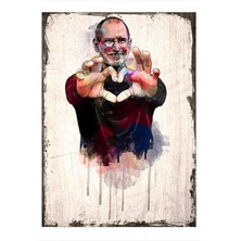 Steve Jobs Hediyelik Mdf Tablo 50 cm x 70 cm