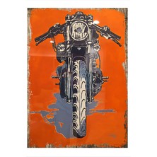 Motosiklet Modern Ahşap Tablo 50 cm x 70 cm