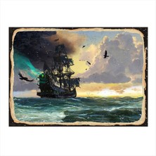 Bedeko Korsan Gemisi  Dekoratif Mdf Tablo 50 cm x 70 cm