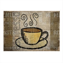 Bedeko Espresso Kahve Fincanı Modern Ahşap Tablo 50 cm x 70 cm
