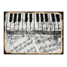 Bedeko Piyano Art Mdf Poster 50 cm x 70 cm