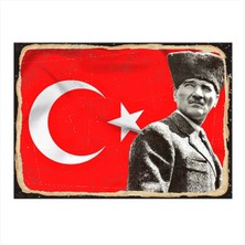 Bedeko Atatürk ve Bayrak Hediyelik Mdf Tablo 50 cm x 70 cm