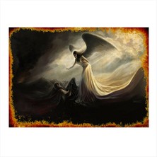 Bedeko Ölüm Meleği Desenli Mdf Tablo 50 cm x 70 cm