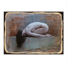 Bedeko Uyuyan Nü Kadın Model Mdf Tablo 50 cm x 70 cm