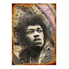 Bedeko Jimmy Hendrix Art Mdf Poster 50 cm x 70 cm