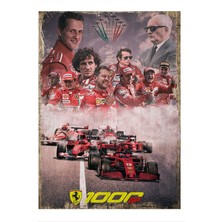 Bedeko Formula 1 Ferrari Modern Mdf Tablo 50 cm x 70 cm