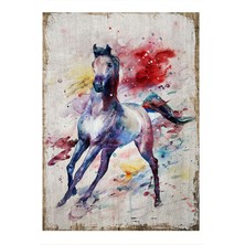 Bedeko Renkli At Hediyelik Mdf Tablo 50 cm x 70 cm