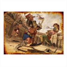 Bedeko Gladyatörler Model Mdf Tablo 50 cm x 70 cm