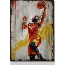 Bedeko Ahşap Tablo James Harden Basketbol