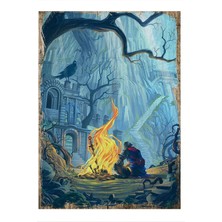 Bedeko Dark Souls Dekoratif Ahşap Tablo 50 cm x 70 cm