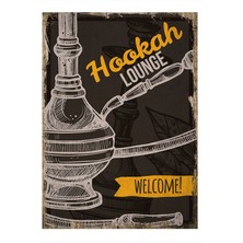 Bedeko Nargile Afişi Mdf Poster 50 cm x 70 cm