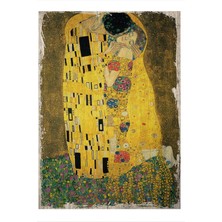 Bedeko Ahşap Tablo 50 cm x 70 cm Gustav Klimt Öpücük